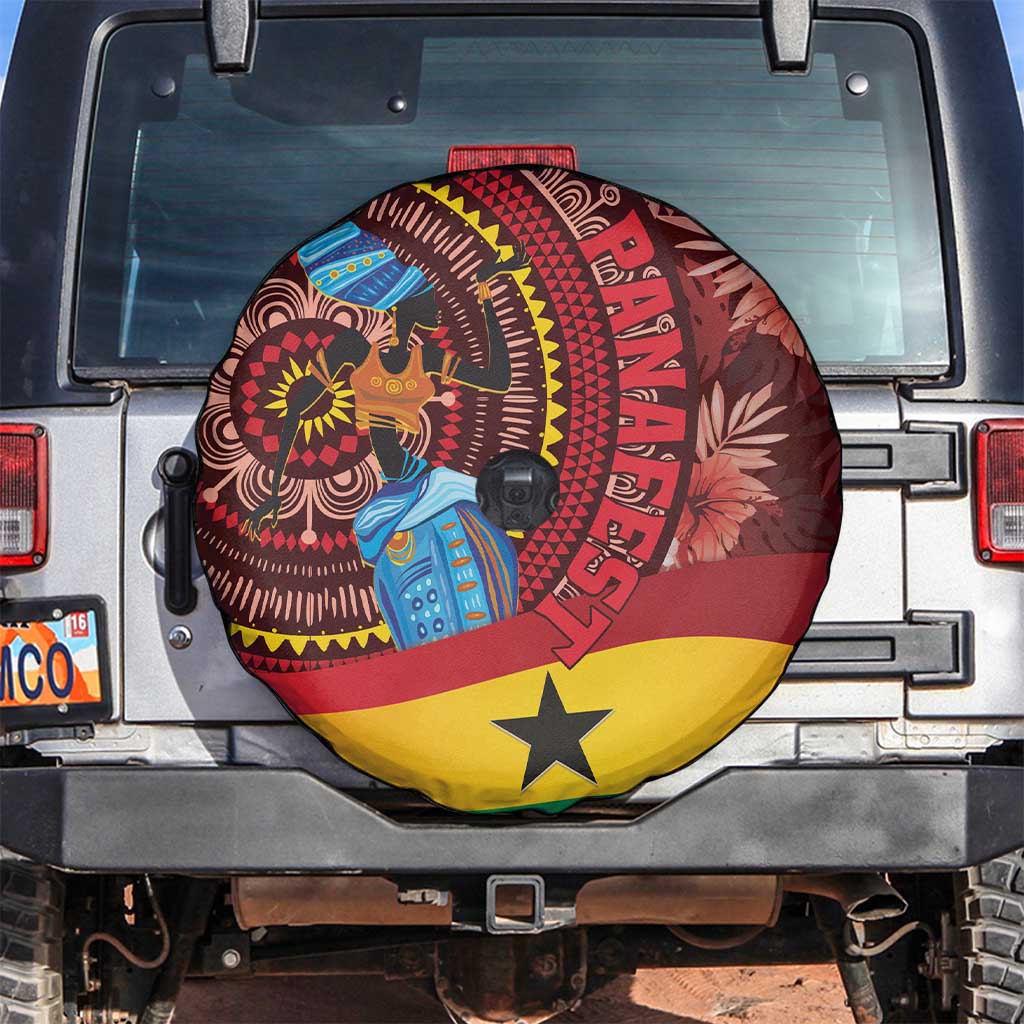 Panafest Spare Tire Cover Ghana Tropical African Pattern - Wonder Print Shop