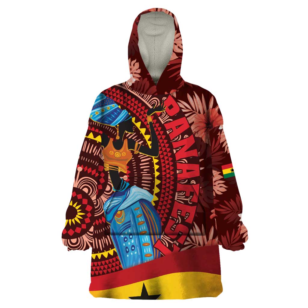 Panafest Wearable Blanket Hoodie Ghana Tropical African Pattern - Wonder Print Shop