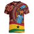 Panafest Women V-Neck T-Shirt Ghana Tropical African Pattern - Wonder Print Shop