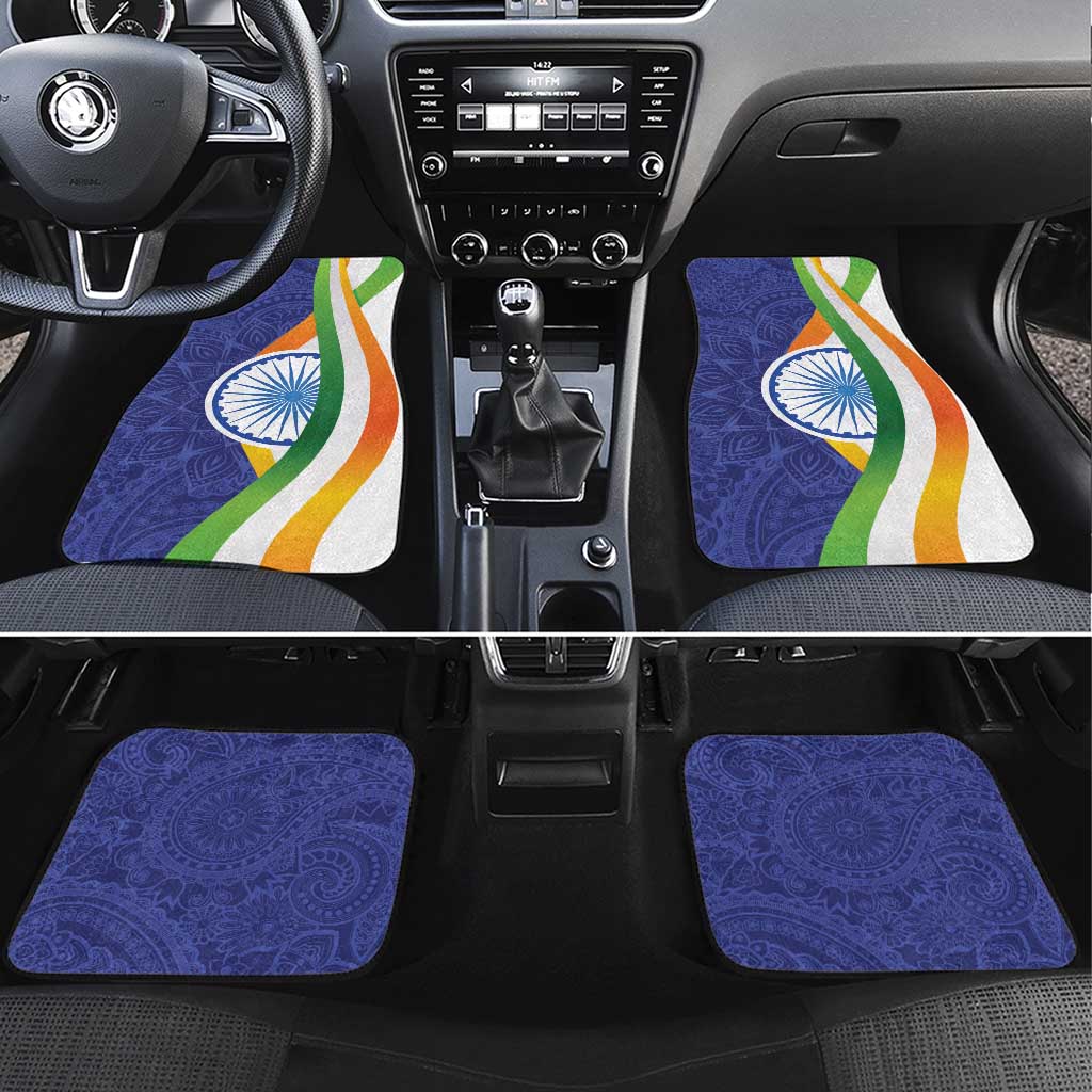 India Independence Day Car Mats Mandala Paisley Floral - Wonder Print Shop