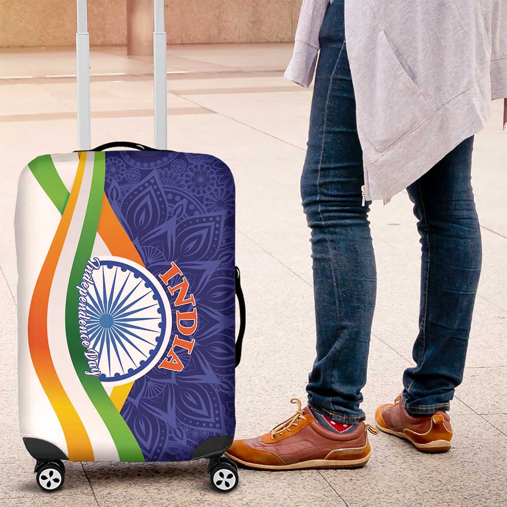 India Independence Day Luggage Cover Mandala Paisley Floral - Wonder Print Shop