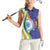 India Independence Day Women Sleeveless Polo Shirt Mandala Paisley Floral