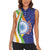 India Independence Day Women Sleeveless Polo Shirt Mandala Paisley Floral