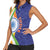 India Independence Day Women Sleeveless Polo Shirt Mandala Paisley Floral