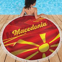 Macedonia Beach Blanket Flag Color Inspired
