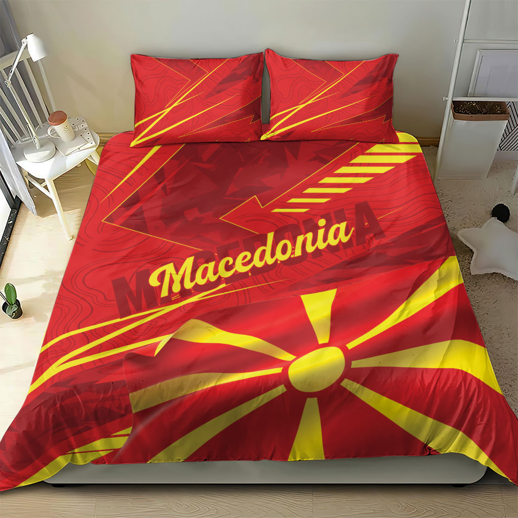 Macedonia Bedding Set Flag Color Inspired