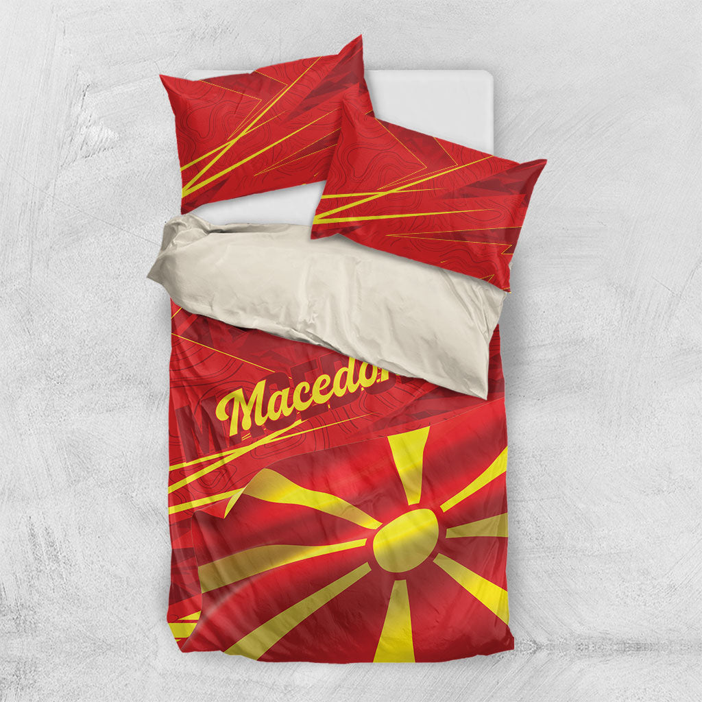 Macedonia Bedding Set Flag Color Inspired