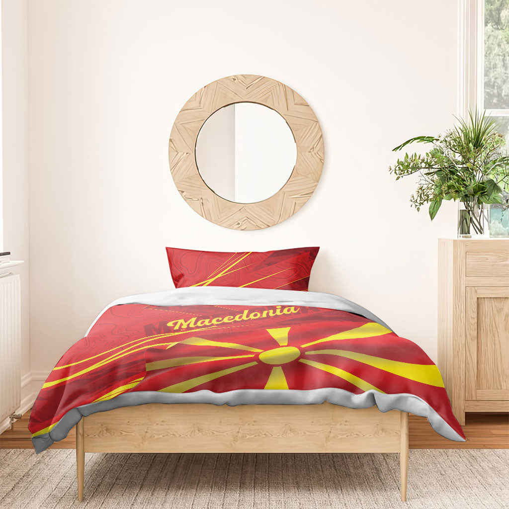 Macedonia Bedding Set Flag Color Inspired
