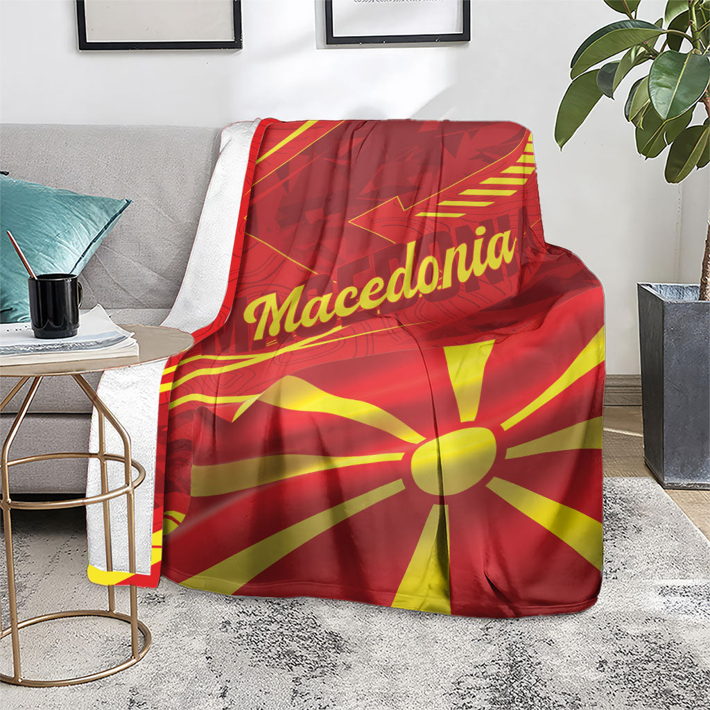 Macedonia Blanket Flag Color Inspired