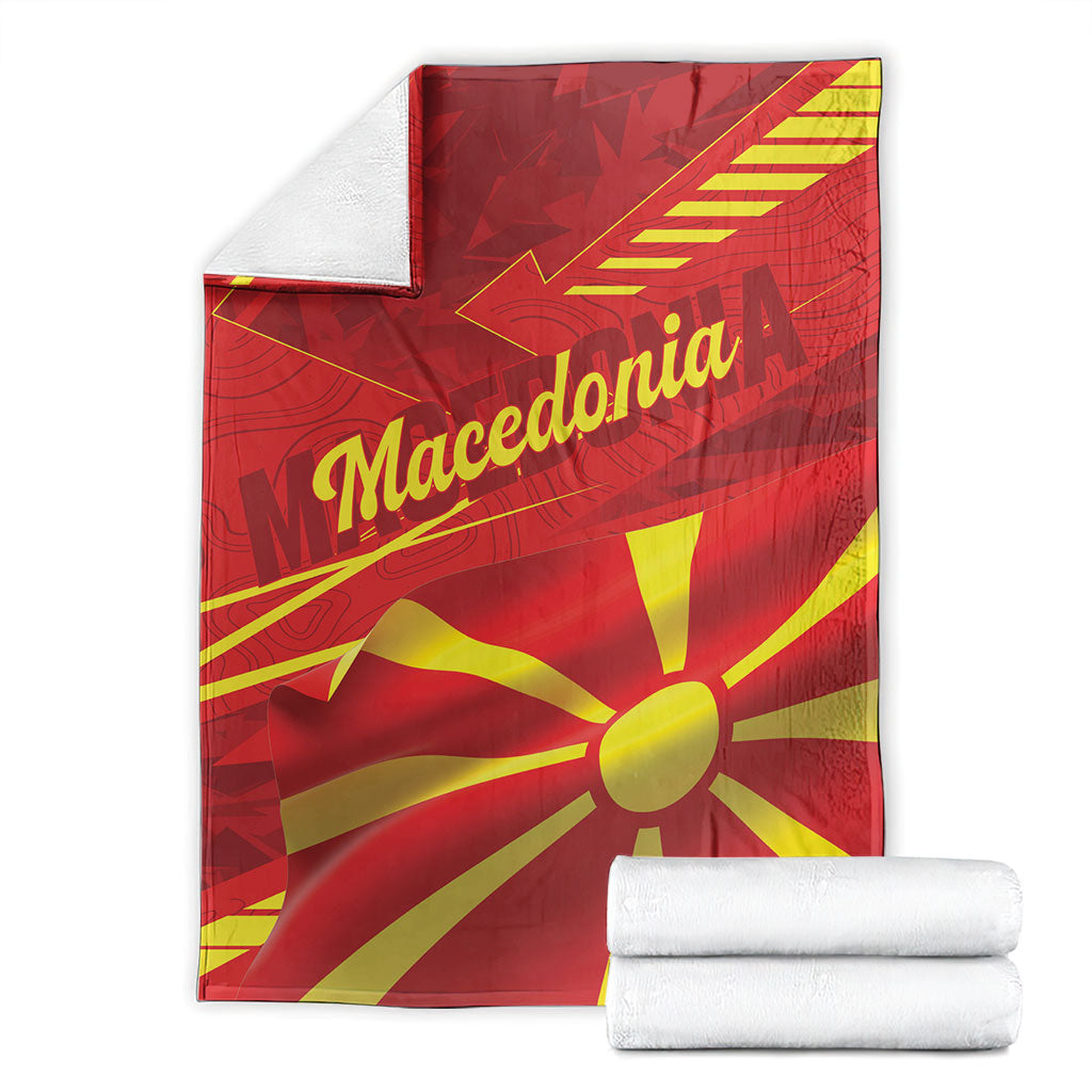 Macedonia Blanket Flag Color Inspired
