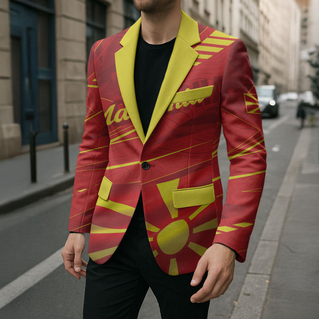 Personalised Macedonia Blazer Flag Color Inspired