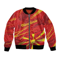 Personalised Macedonia Bomber Jacket Flag Color Inspired