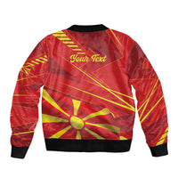 Personalised Macedonia Bomber Jacket Flag Color Inspired