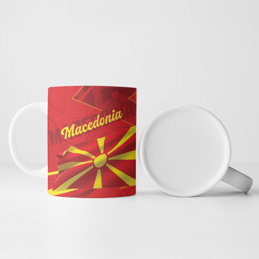Personalised Macedonia Ceramic Mug Flag Color Inspired
