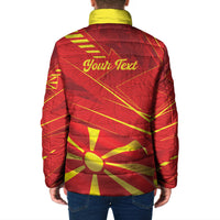 Personalised Macedonia Padded Jacket Flag Color Inspired