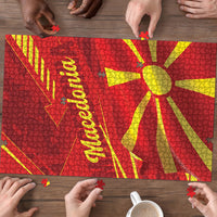 Macedonia Puzzle Flag Color Inspired