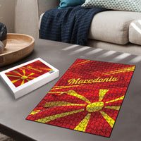 Macedonia Puzzle Flag Color Inspired