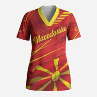 Personalised Macedonia Scrub Top Flag Color Inspired