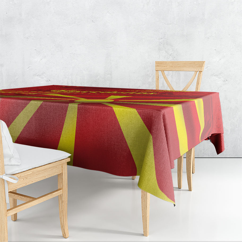 Macedonia Tablecloth Flag Color Inspired