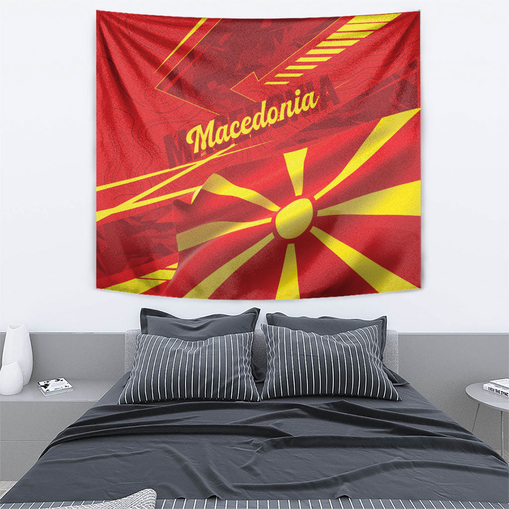 Macedonia Tapestry Flag Color Inspired