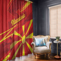 Macedonia Window Curtain Flag Color Inspired