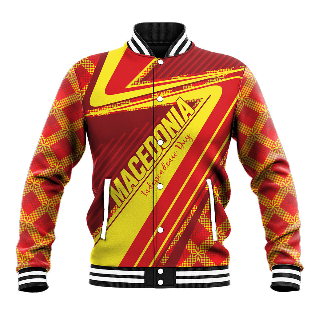 Personalised Macedonia Independence Day Baseball Jacket 8 September 1991