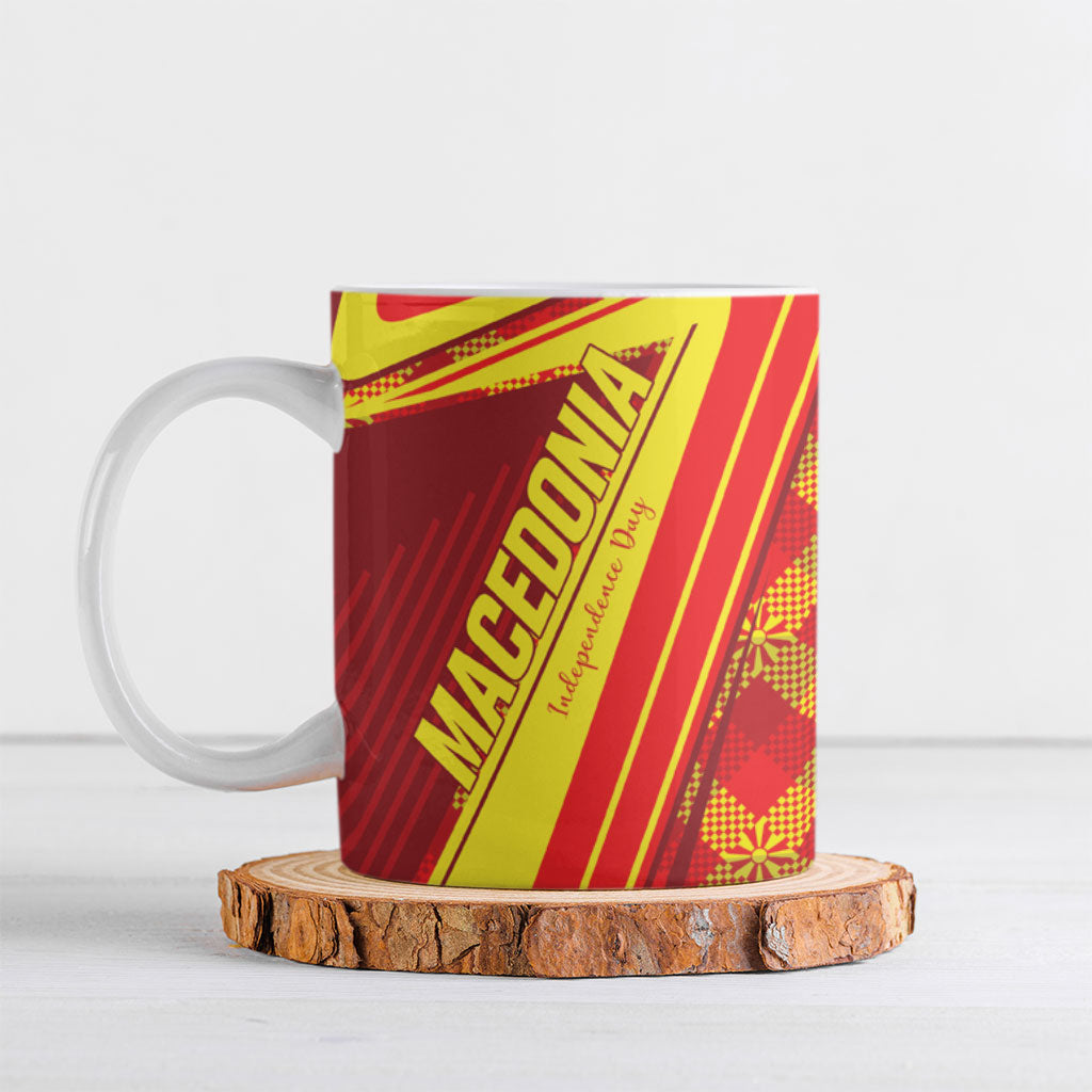 Personalised Macedonia Independence Day Ceramic Mug 8 September 1991