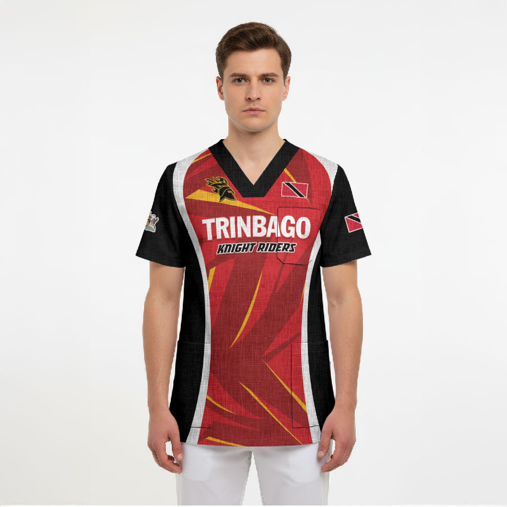 Custom Trinbago 2026 Knight Riders Cricket Scrub Top TKR Back to Back Champions