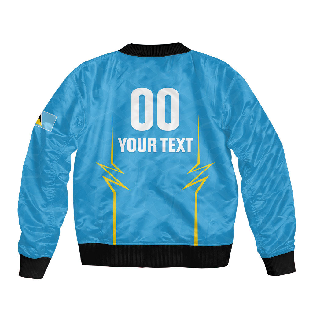 Custom Saint Lucia 2026 Cricket Kings Bomber Jacket Go Champions