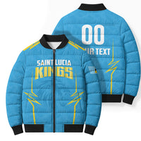Custom Saint Lucia 2026 Cricket Kings Bomber Puffer Jacket Go Champions
