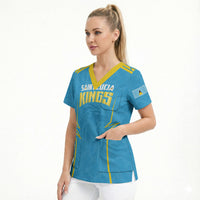 Custom Saint Lucia 2026 Cricket Kings Scrub Top Go Champions