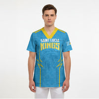 Custom Saint Lucia 2026 Cricket Kings Scrub Top Go Champions