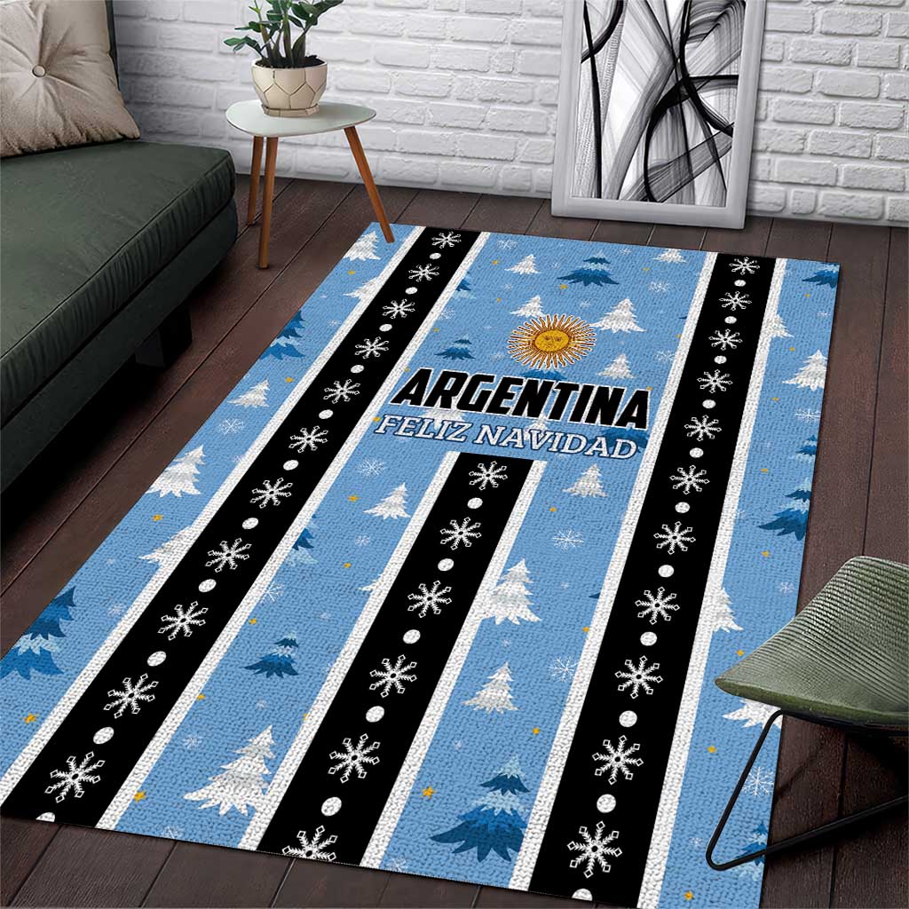 Argentina Christmas Area Rug Feliz Navidad Sol de Mayo