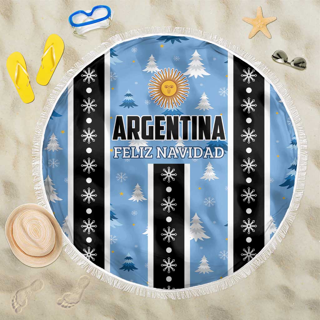 Argentina Christmas Beach Blanket Feliz Navidad Sol de Mayo - Wonder Print Shop