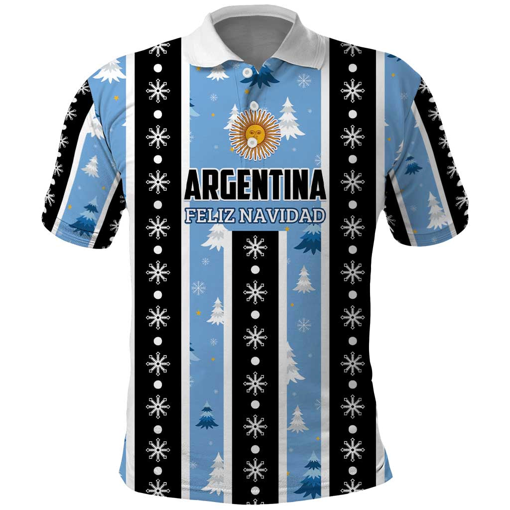 Argentina Christmas Polo Shirt Feliz Navidad Sol de Mayo