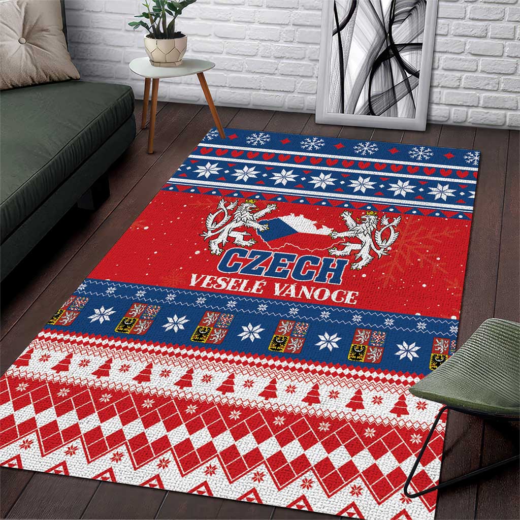 Czech Republic Christmas Area Rug Czechia Vesele Vanoce