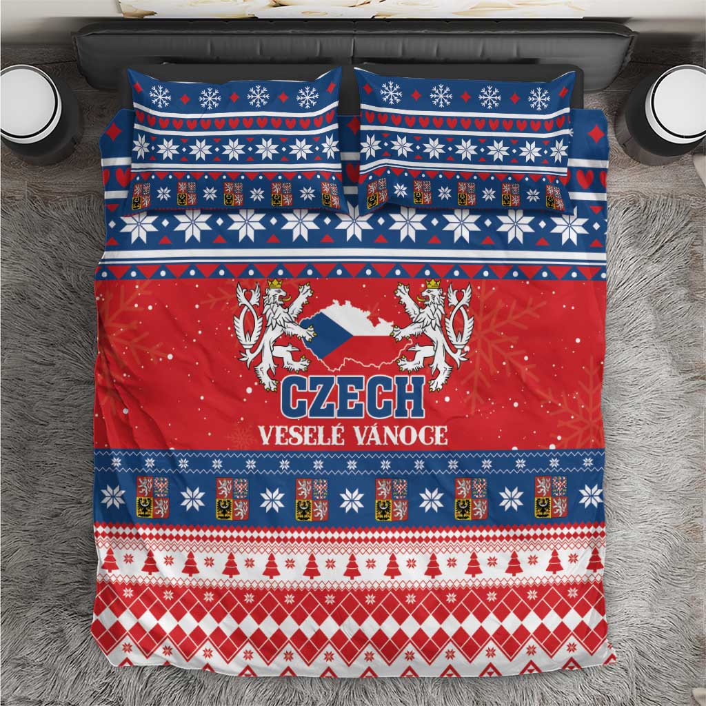 Czech Republic Christmas Bedding Set Czechia Vesele Vanoce - Wonder Print Shop