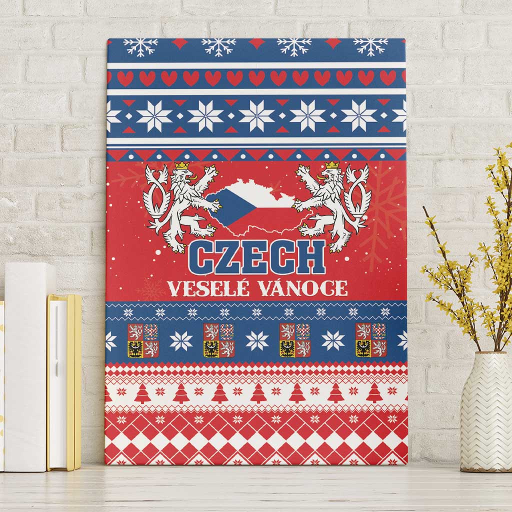 Czech Republic Christmas Canvas Wall Art Czechia Vesele Vanoce - Wonder Print Shop