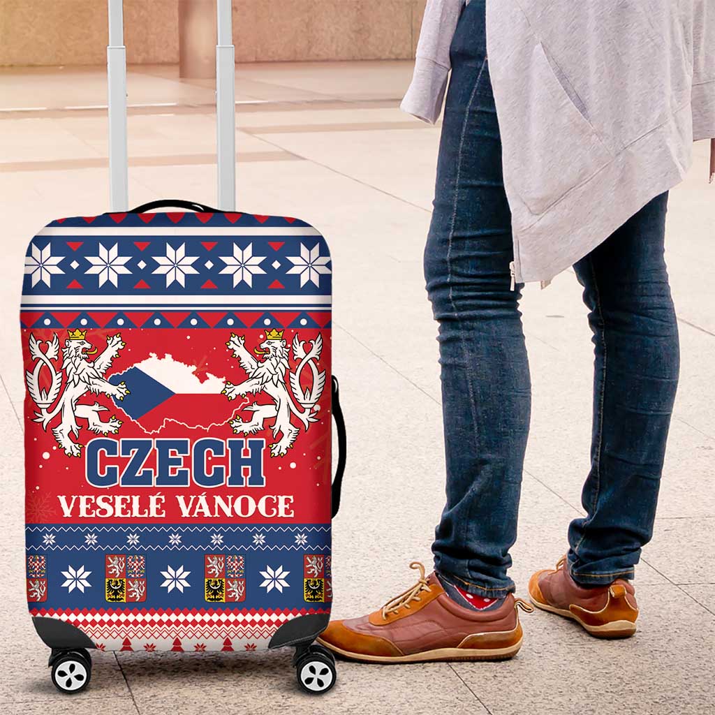 Czech Republic Christmas Luggage Cover Czechia Vesele Vanoce