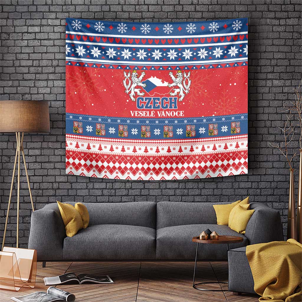 Czech Republic Christmas Tapestry Czechia Vesele Vanoce