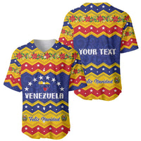 Personalized baseball jersey pair: VENEZUELA and 'YOUR TEXT' Feliz Navidad prints