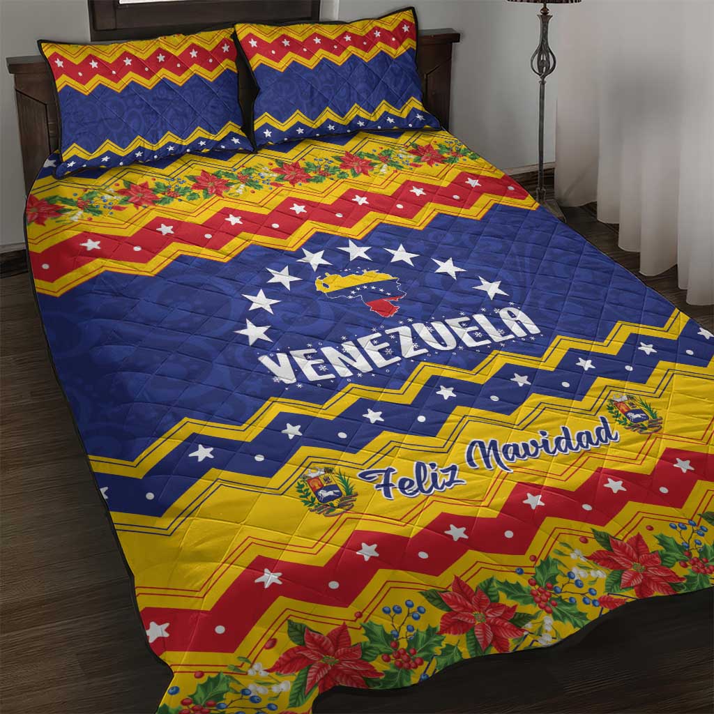 Venezuela Christmas Quilt Bed Set Feliz Navidad - Wonder Print Shop