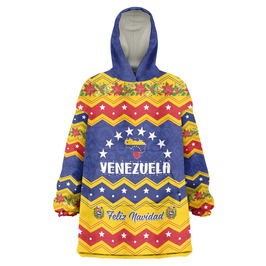 Personalized Venezuela Christmas Wearable Blanket Hoodie Feliz Navidad