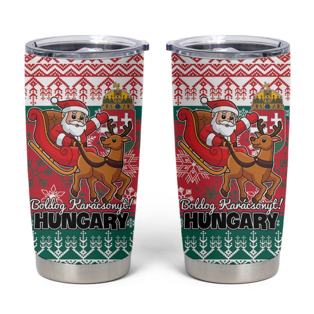 Hungary Christmas Tumbler Cup Magyarorszag Boldog Karacsonyt - Wonder Print Shop