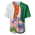 India Republic Day Baseball Jersey Lotus Floral Paisley Pattern - Wonder Print Shop