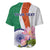 India Republic Day Baseball Jersey Lotus Floral Paisley Pattern - Wonder Print Shop