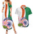 India Republic Day Couples Matching Summer Maxi Dress and Hawaiian Shirt Lotus Floral Paisley Pattern - Wonder Print Shop