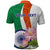 India Republic Day Polo Shirt Lotus Floral Paisley Pattern - Wonder Print Shop