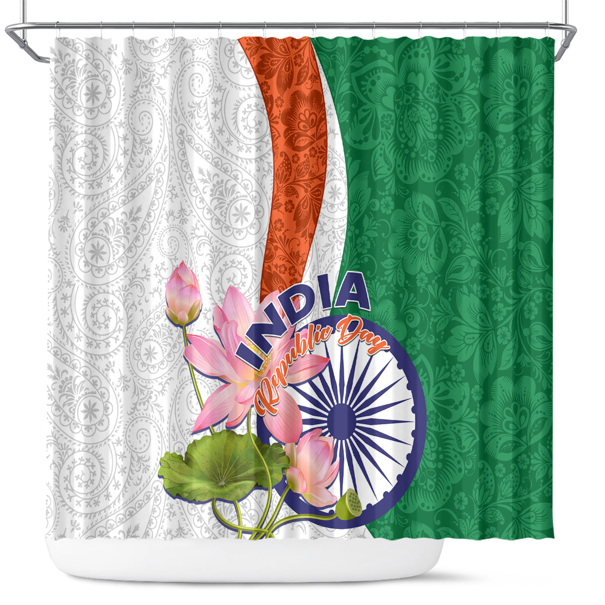 india-republic-day-shower-curtain-lotus-floral-paisley-pattern