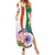 India Republic Day Summer Maxi Dress Lotus Floral Paisley Pattern - Wonder Print Shop